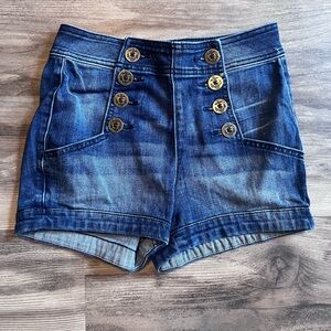 Express Blue Denim Women Shorts